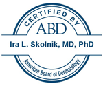 Dr. Skolnik is certified by the American Board of Dermatology in Dermatology